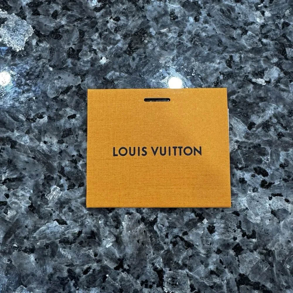 Louis Vuitton Orange Paper Shopping Gift Bag +Receipt Card +Envelope Blank Card